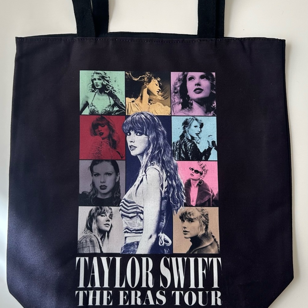 Taylor Swift Eras Tour Black Tote Bag - AMC ERAS TOUR MOVIE TOTE BAG